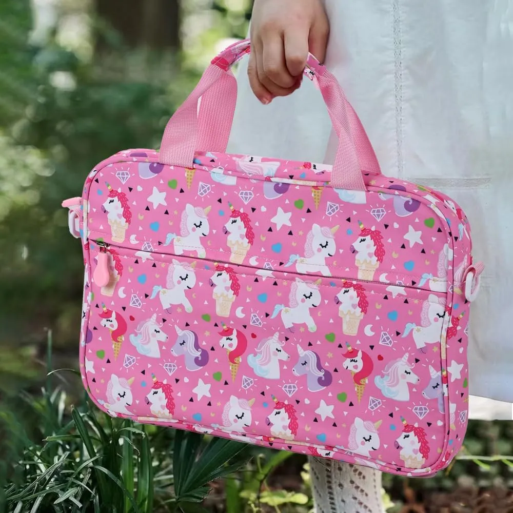 Kids Tablet Bag for Boy Girl Dinosaur Tablet Sleeve Carrying Case with Handle Shoulder Strap 13 inch Tablet Travel Bag