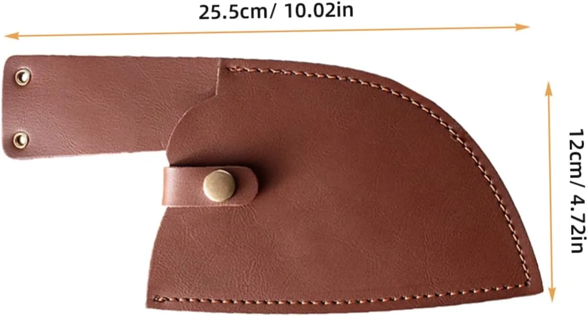 Kitchen Cowhide Useful Cutter Guard Protector Heavy Duty Tool Sleeves Leather Guards Reusable Cover Top Layer Cowhide Leather Bag Pocket Travel