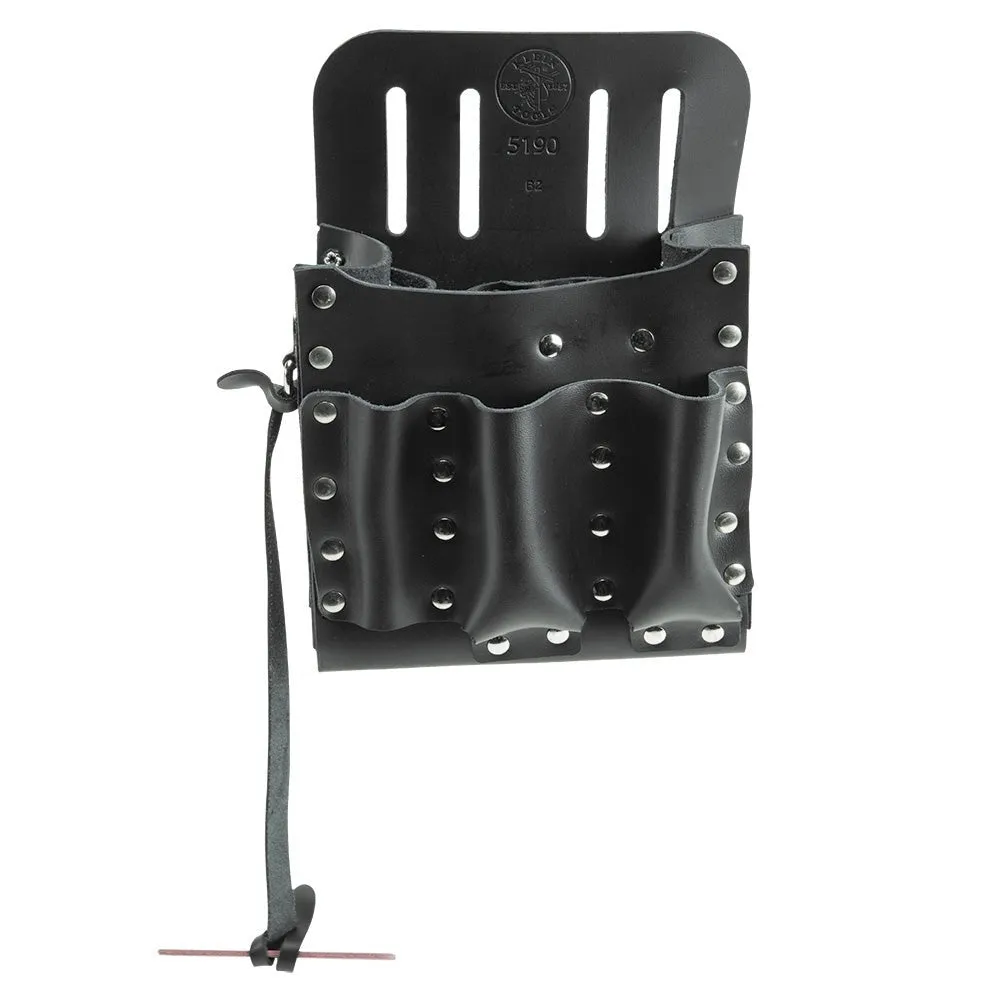 Klein 10-Pocket Tool Pouch Linemens Leather Tool Bags - 5190