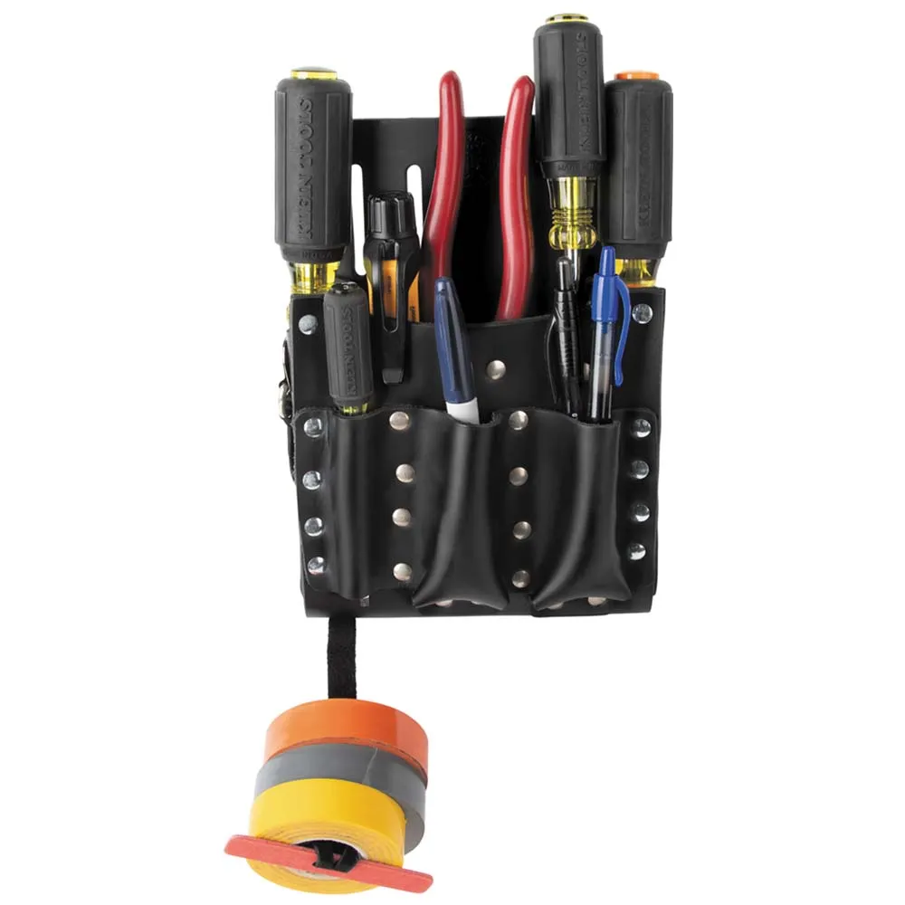 Klein 10-Pocket Tool Pouch Linemens Leather Tool Bags - 5190