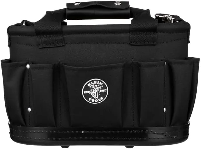 Klein Tools 58888 12 Pocket Tool Tote with Shoulder Strap