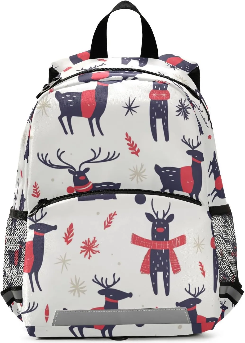 KLL Christmas Pattern Reindeer Toddler Girl Backpack Lightweight Mini Bookbag Travel Outdoor Daypack