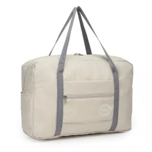 Kono Foldable Waterproof Storage Travel Handbag - Beige