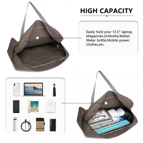 Kono Foldable Waterproof Storage Travel Handbag - Brown