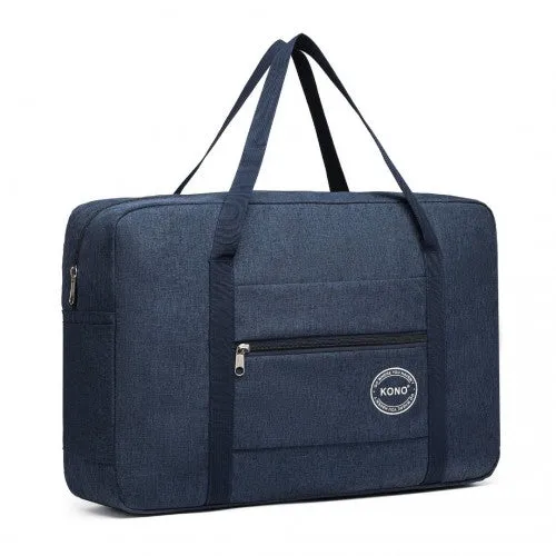 Kono Foldable Waterproof Storage Travel Handbag - Navy