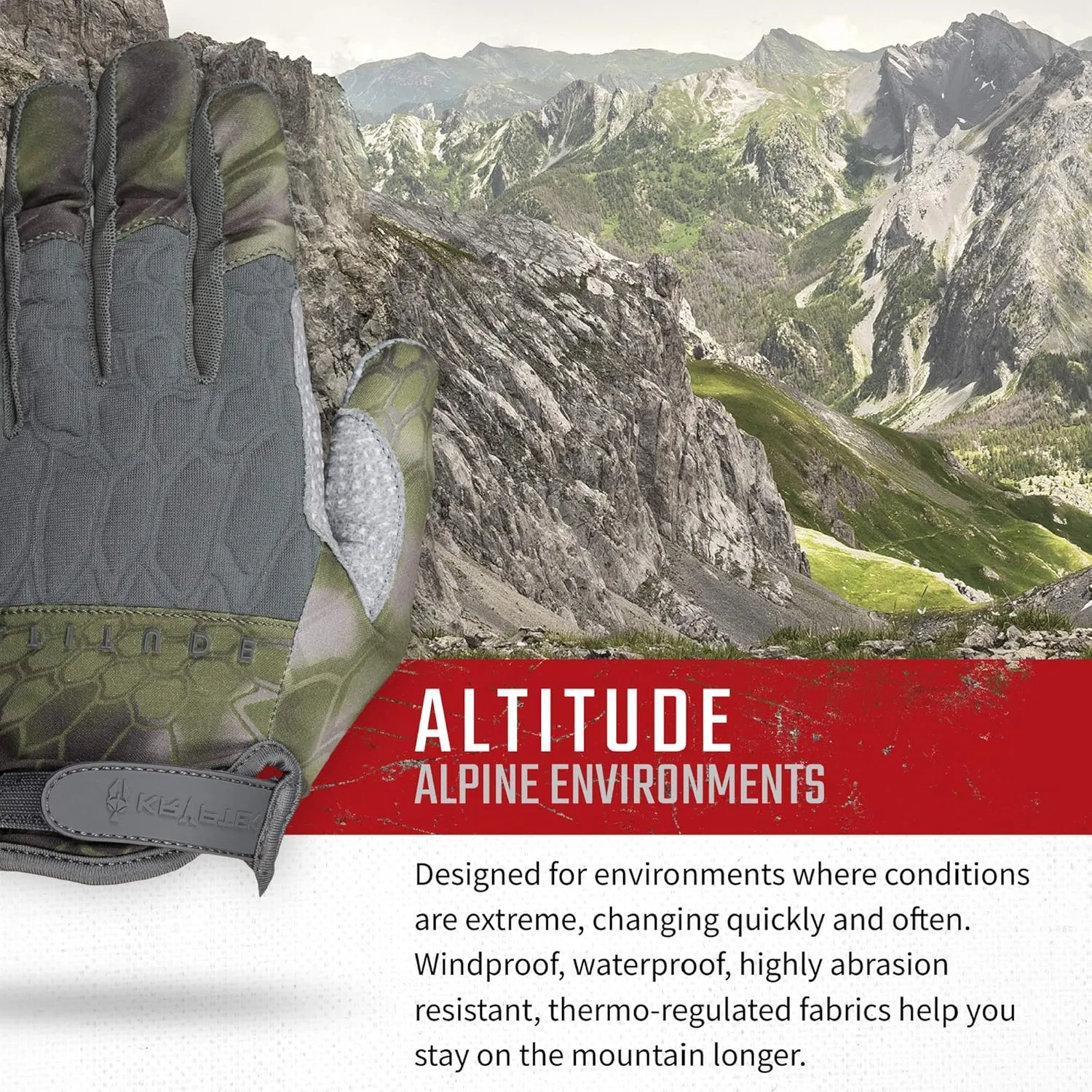 Kryptek Tora Glove, Altitude Collection Camo Shooting Glove