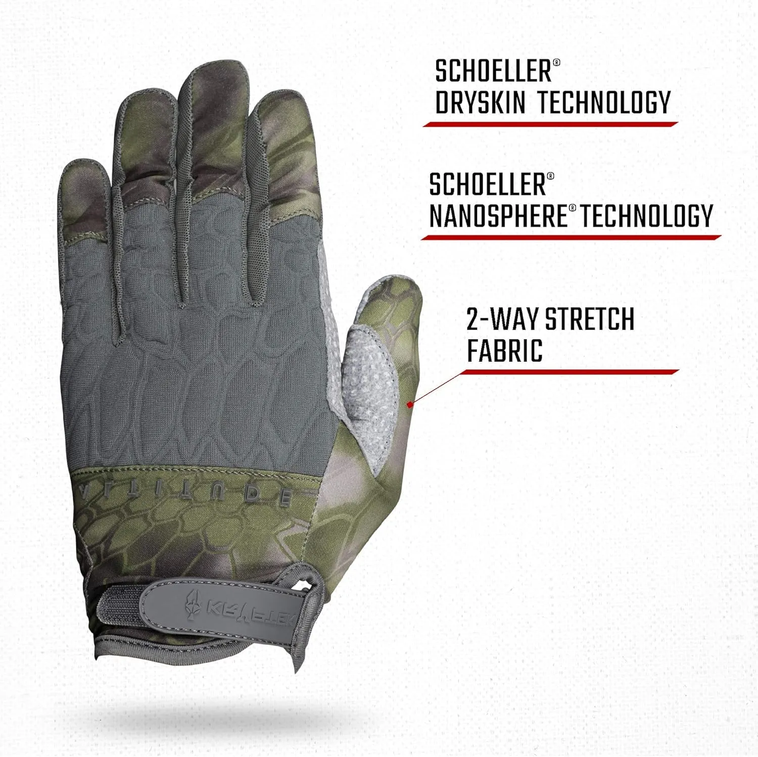 Kryptek Tora Glove, Altitude Collection Camo Shooting Glove