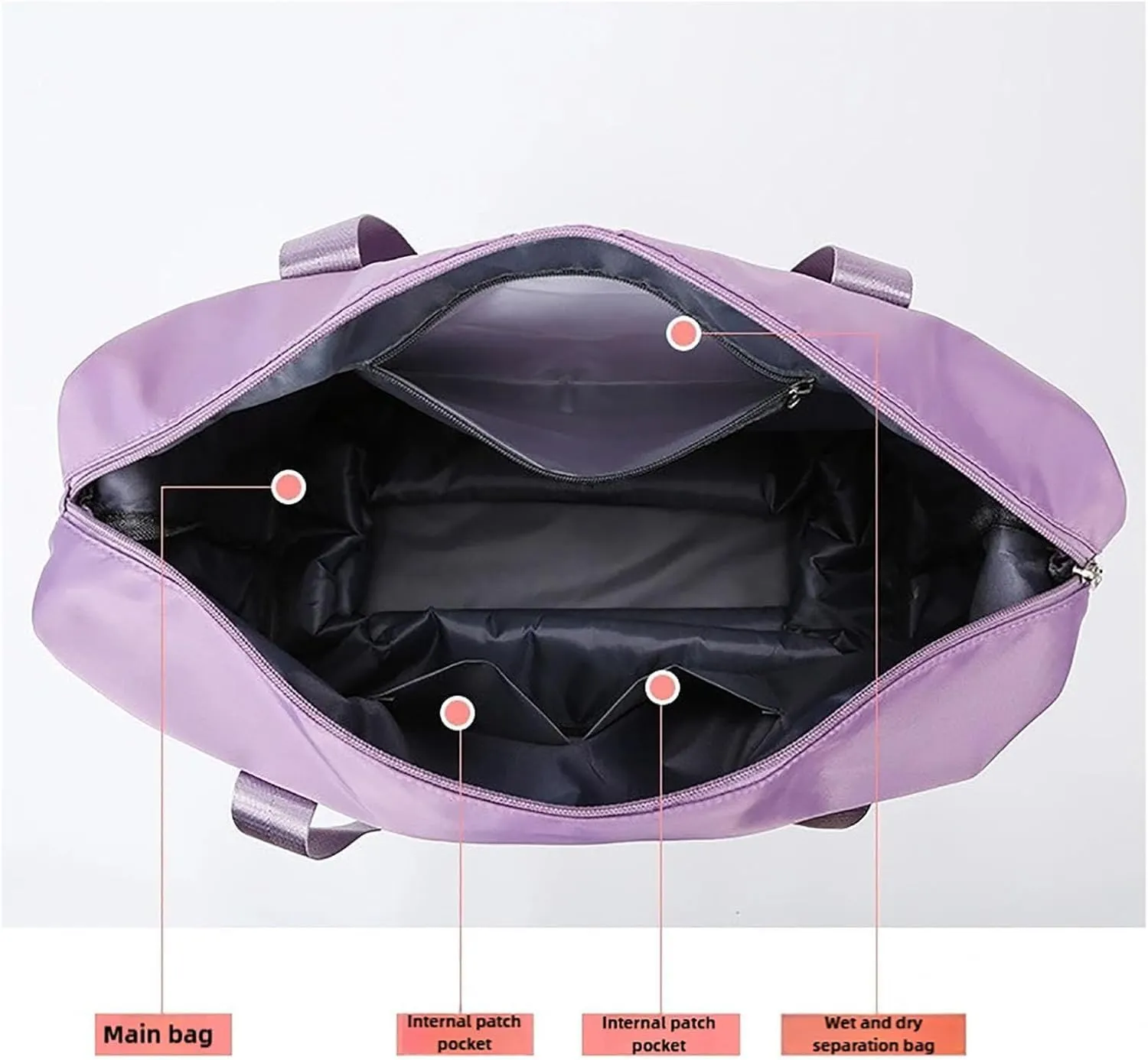 Kulken Travel Bag With Wheels, Beente Travel Bag With Wheels, 2025 New Large Capacity Bags - Universal Removable, Expandable Foldable (Gray)
