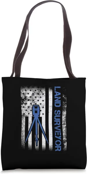 Land Surveyor US Flag - Land Surveyor Tote Bag