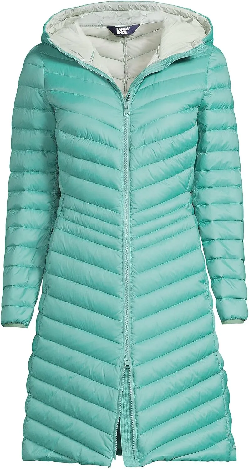 Lands' End Women's Ultralight Packable Long Down Coat