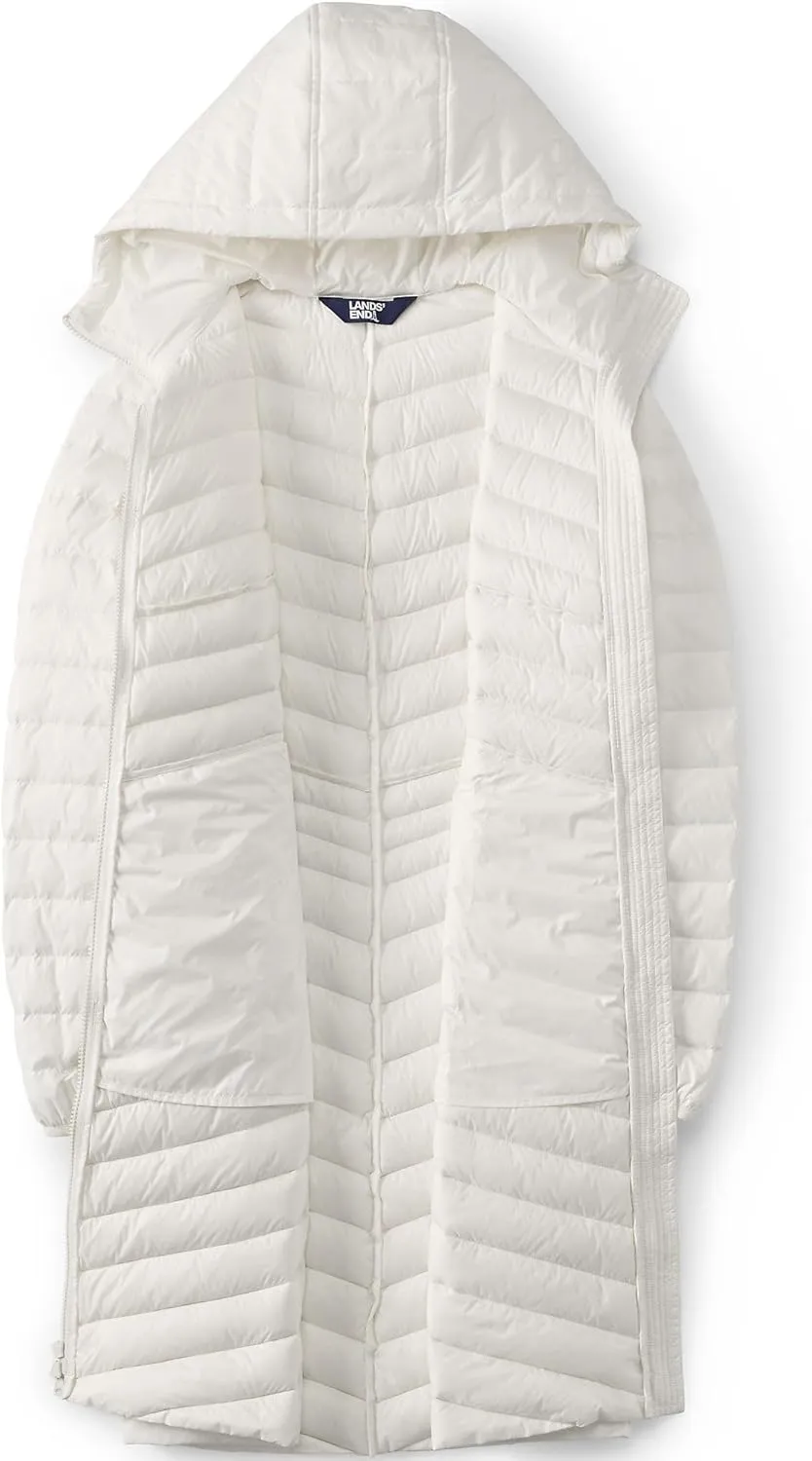 Lands' End Women's Ultralight Packable Long Down Coat