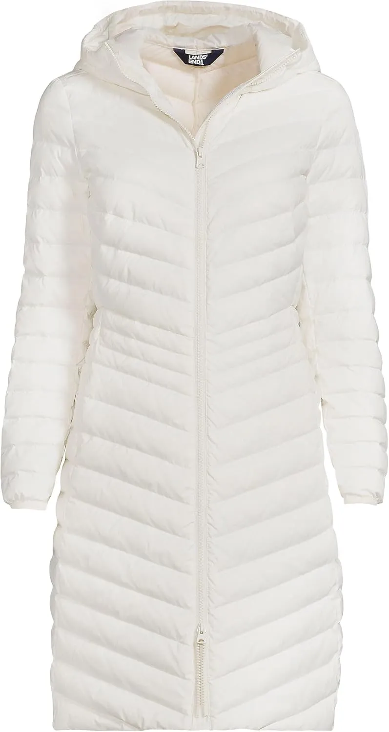 Lands' End Women's Ultralight Packable Long Down Coat