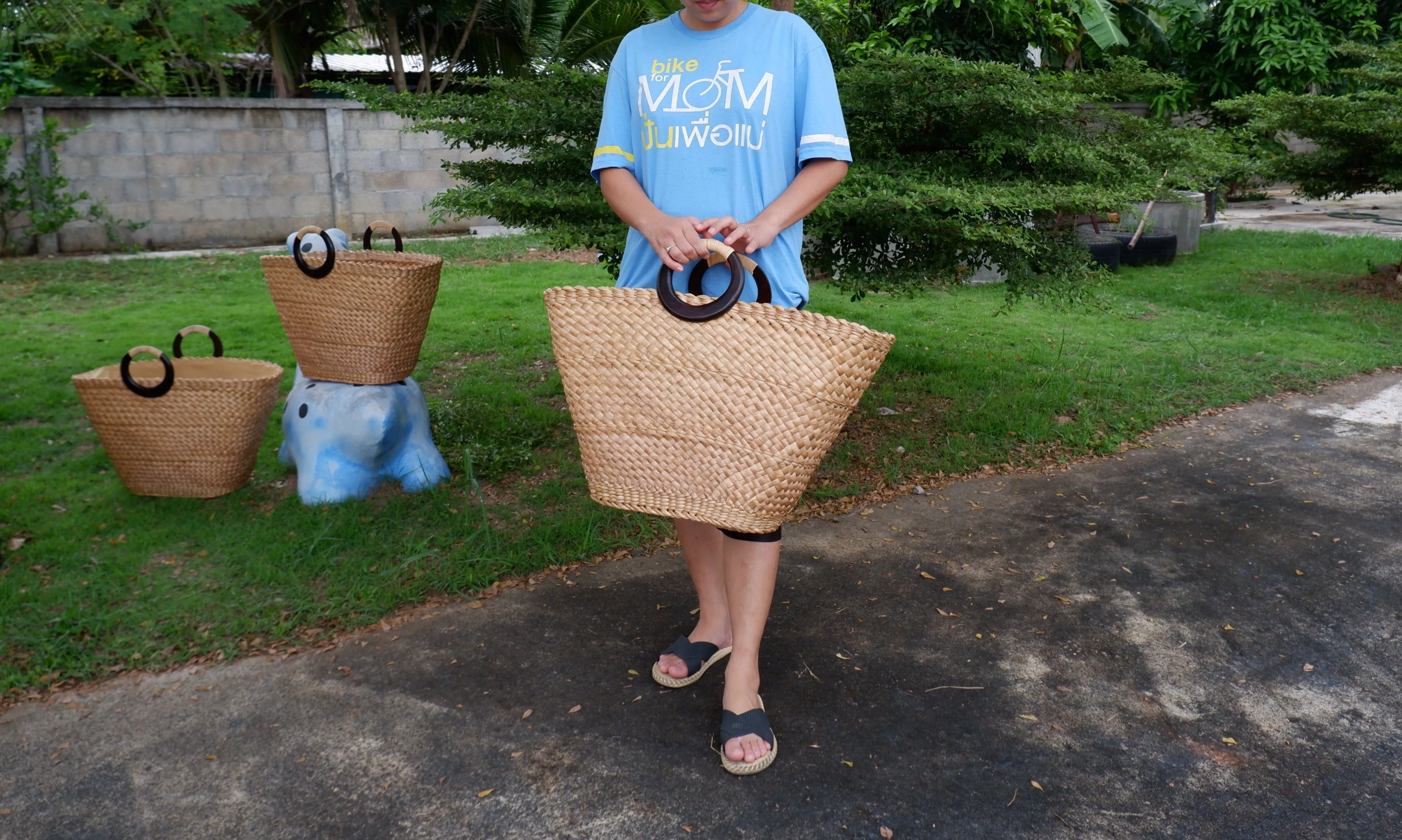 Large Beach Bag straw basket