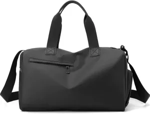 Large Capacity Waterproof Oxford Travel Duffle Bag, Heavy-Duty Gym Bag with Reinforced Zippers & Multiple Compartments, Anti-Scratch Sports Tote for Fitness, Camping, and Weekend Trips(Black)