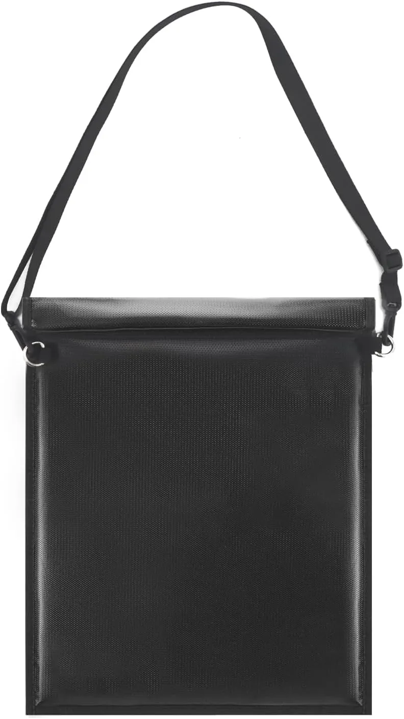 Large Faraday Bags with Purse Strap, 15''x10'' Faraday Cage, Waterproof & Fireproof Faraday Bag , Anti-Tracking Faraday Key Fob Protector, Faraday Bags for Phones & Tablets, RFID Signal Blocker Bag