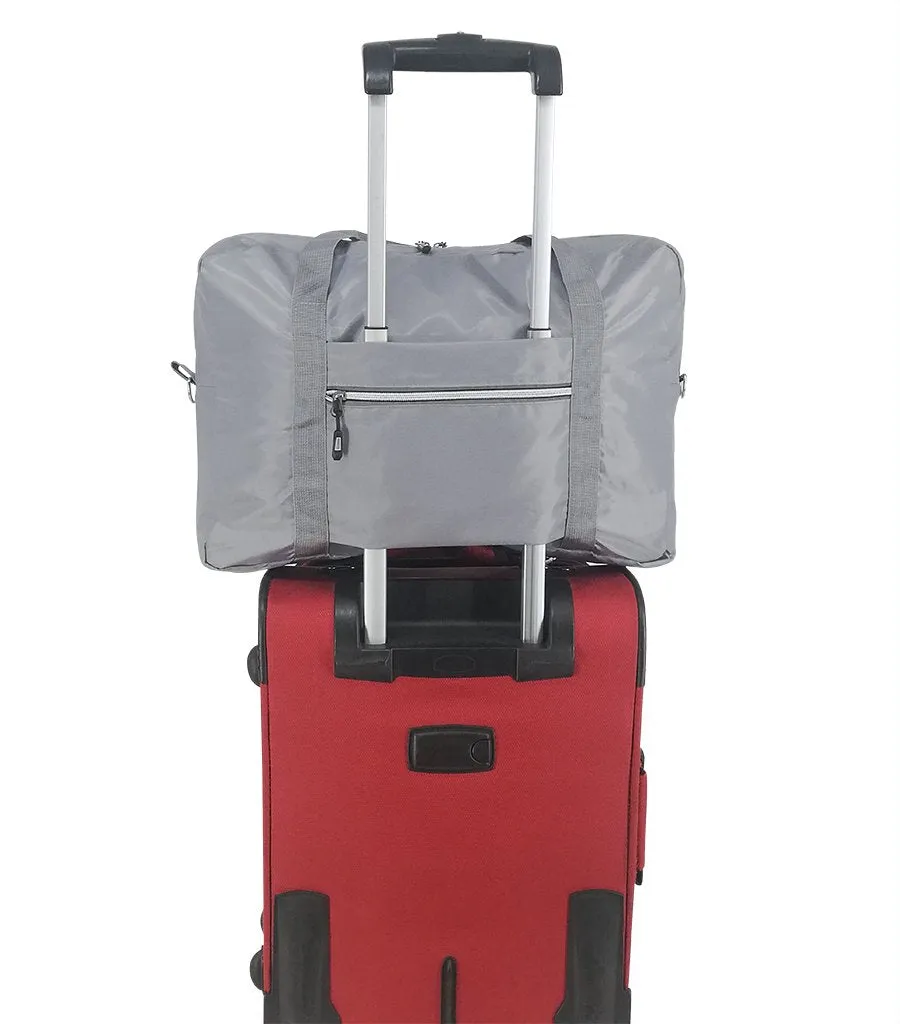Large Foldable Waterproof Travel Tote Bag - Black