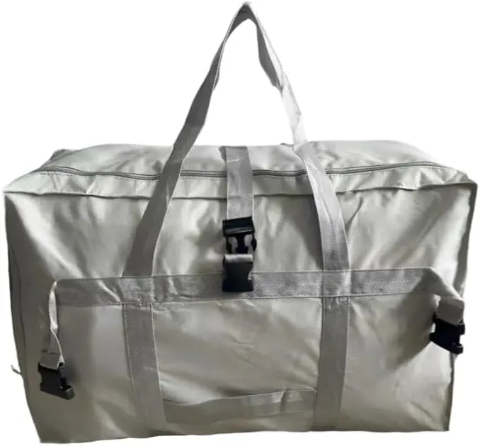 Large Oxford Travel Duffel Bag With Trolley Sleeve Multipurpose Storage Bag Reusable&Foldable Moving Tote Closet Storage Organizer