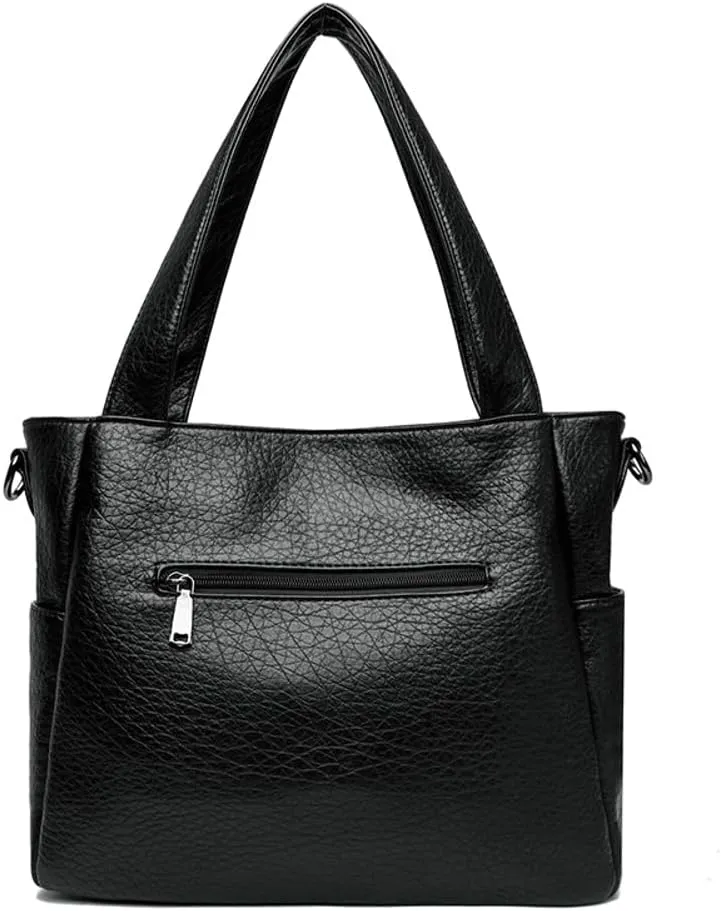 Large Tote Bag Women PU Leather Shoulder Crossbody Bags Satchel Purses Work Travel Handbags with Multi Pockets 2025