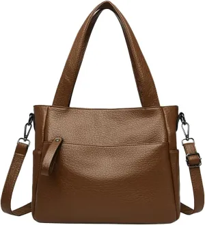 Large Tote Bag Women PU Leather Shoulder Crossbody Bags Satchel Purses Work Travel Handbags with Multi Pockets 2025