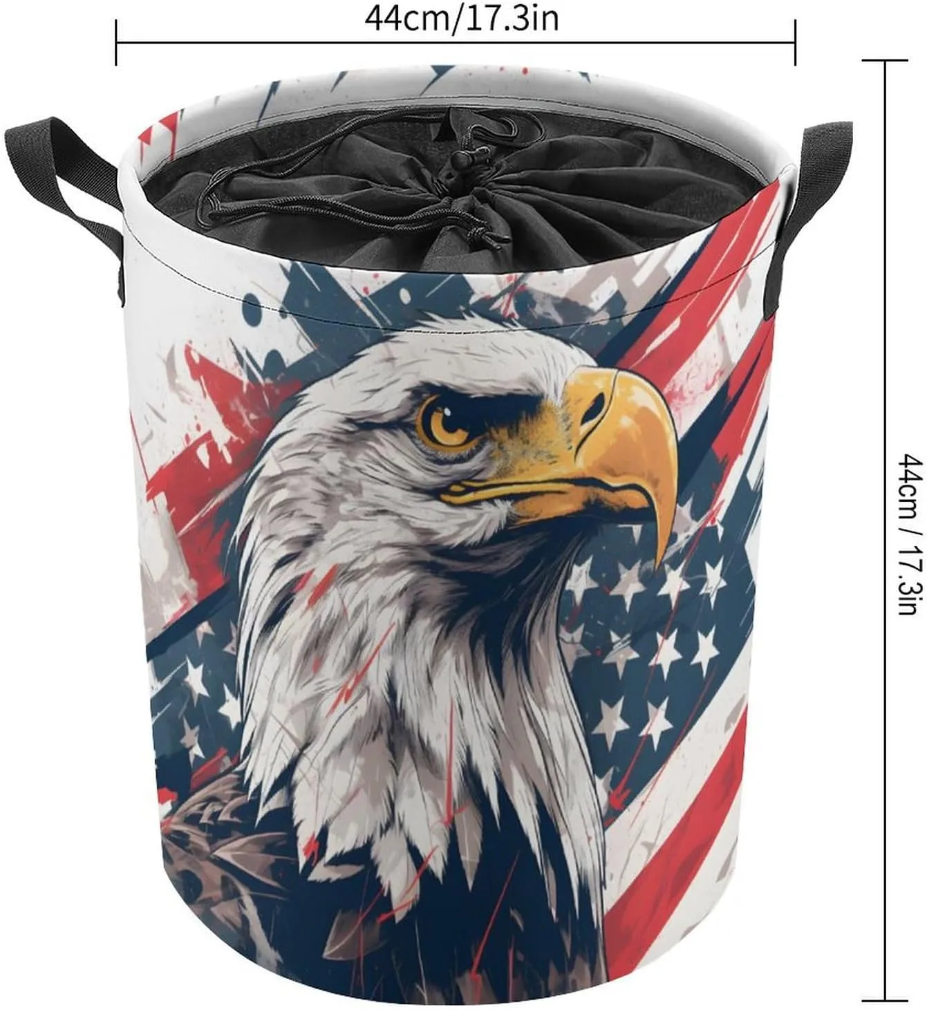 Laundry Hampers, Large Drawstring Laundry Bag, Removable Laundry Bags, Collapsible Storage Bin with Handles for Home Organization, Kids Room, Nursery Bird