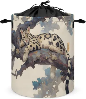 Laundry Hampers, Large Drawstring Laundry Bag, Removable Laundry Bags, Collapsible Storage Bin with Handles for Home Organization, Kids Room, Nursery Carnivore