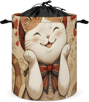 Laundry Hampers, Large Drawstring Laundry Bag, Removable Laundry Bags, Collapsible Storage Bin with Handles for Home Organization, Kids Room, Nursery Carnivore