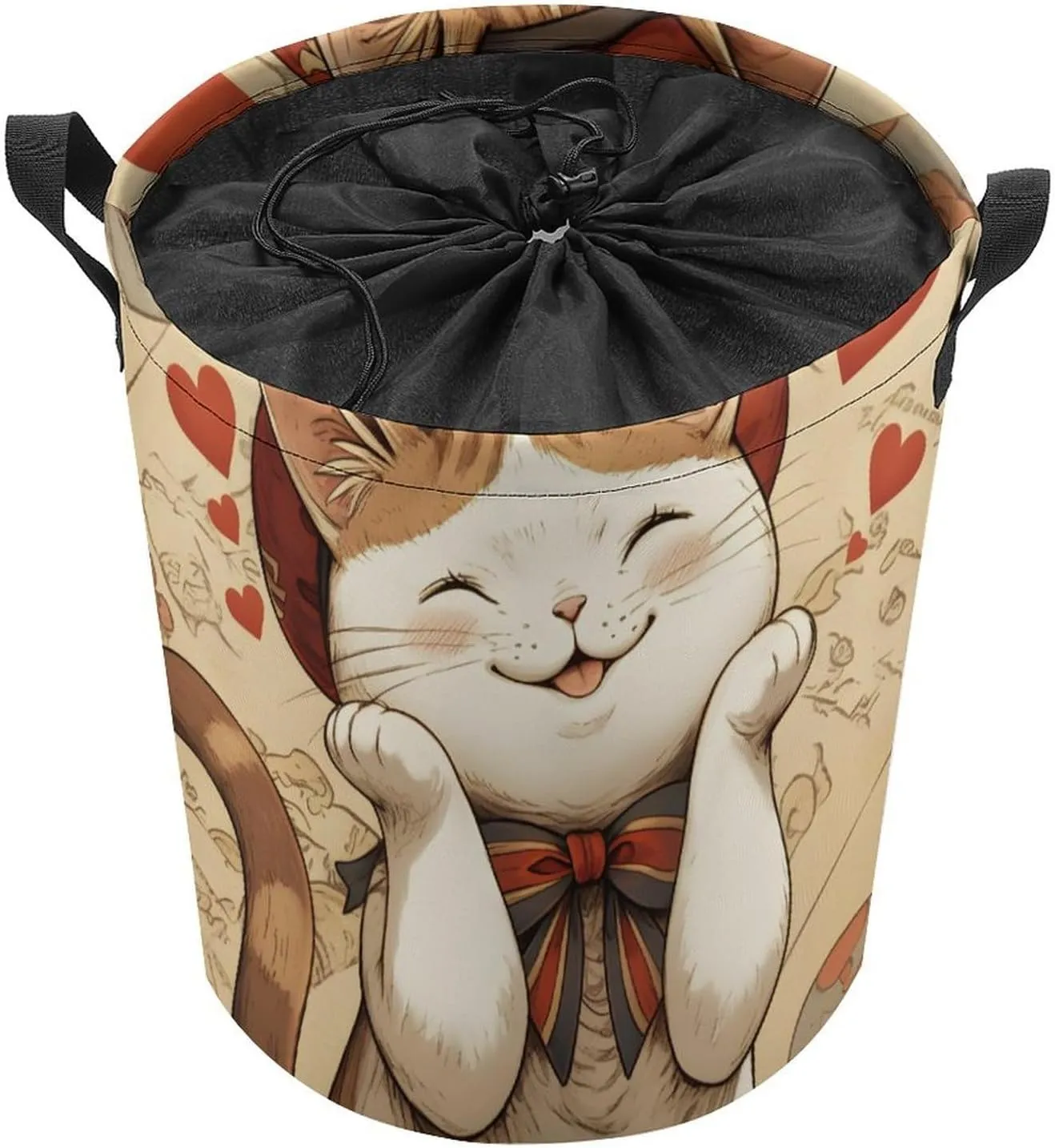 Laundry Hampers, Large Drawstring Laundry Bag, Removable Laundry Bags, Collapsible Storage Bin with Handles for Home Organization, Kids Room, Nursery Carnivore