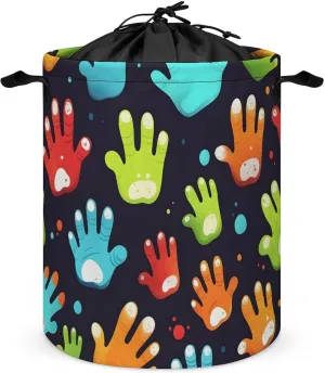 Laundry Hampers, Large Drawstring Laundry Bag, Removable Laundry Bags, Collapsible Storage Bin with Handles for Home Organization, Kids Room, Nursery Gesture