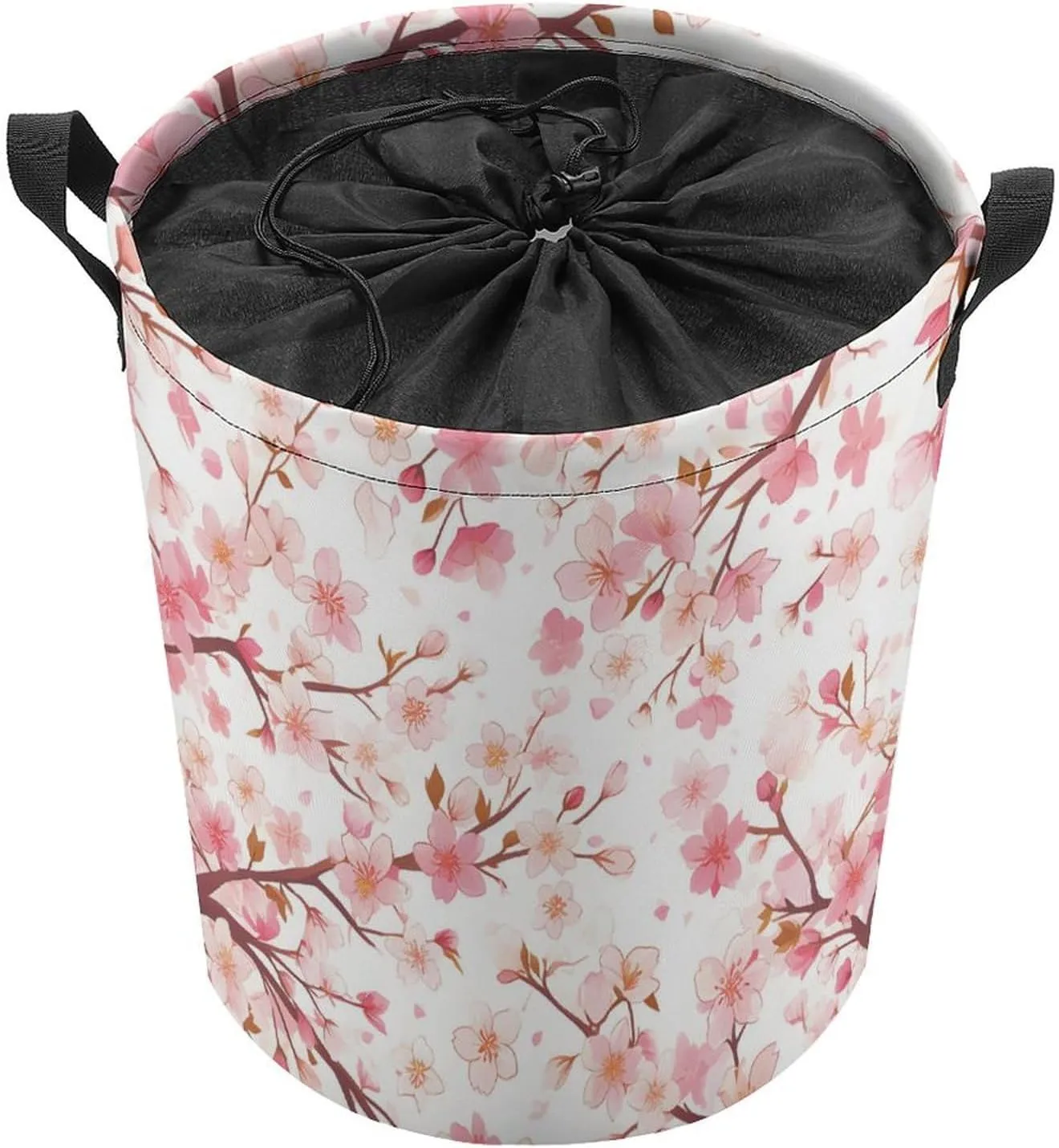 Laundry Hampers, Large Drawstring Laundry Bag, Removable Laundry Bags, Collapsible Storage Bin with Handles for Home Organization, Kids Room, Nursery Pink
