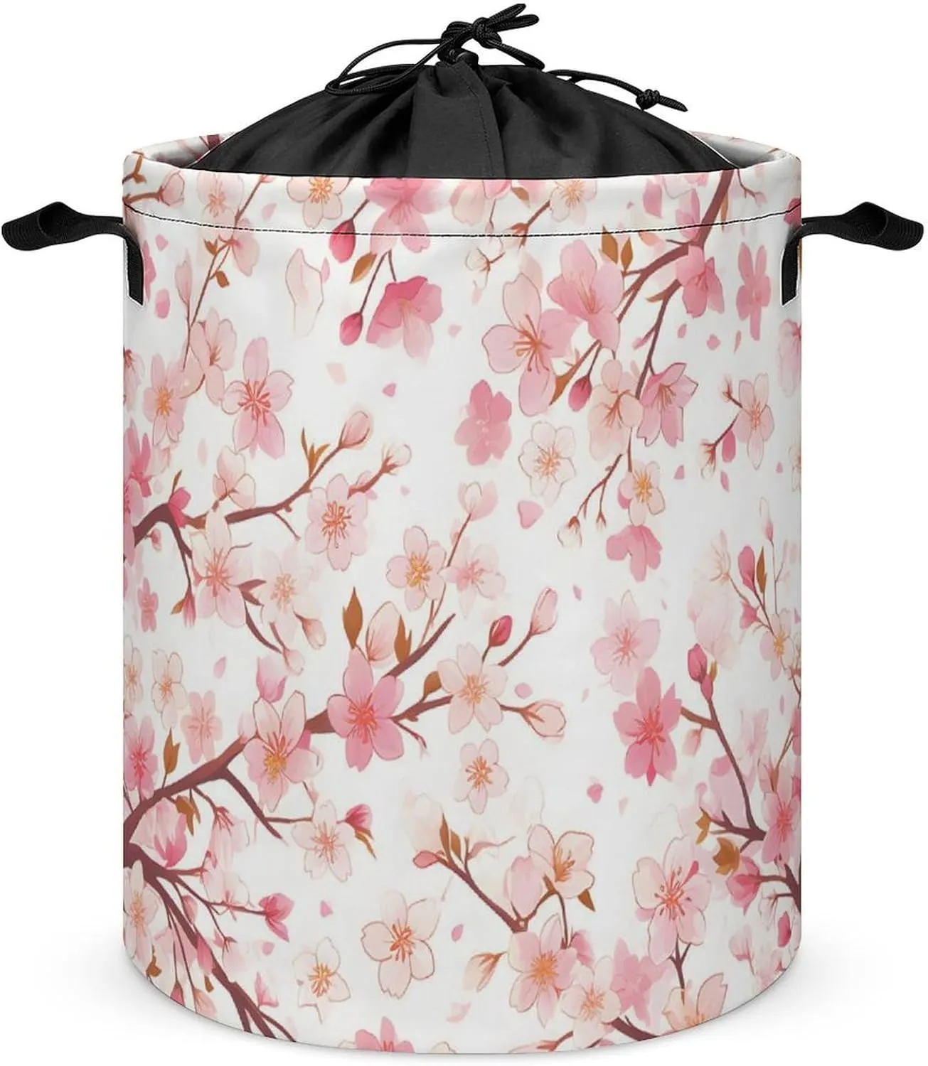 Laundry Hampers, Large Drawstring Laundry Bag, Removable Laundry Bags, Collapsible Storage Bin with Handles for Home Organization, Kids Room, Nursery Pink