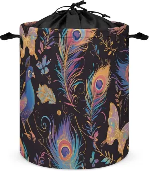 Laundry Hampers, Large Drawstring Laundry Bag, Removable Laundry Bags, Collapsible Storage Bin with Handles for Home Organization, Kids Room, Nursery Vertebrate