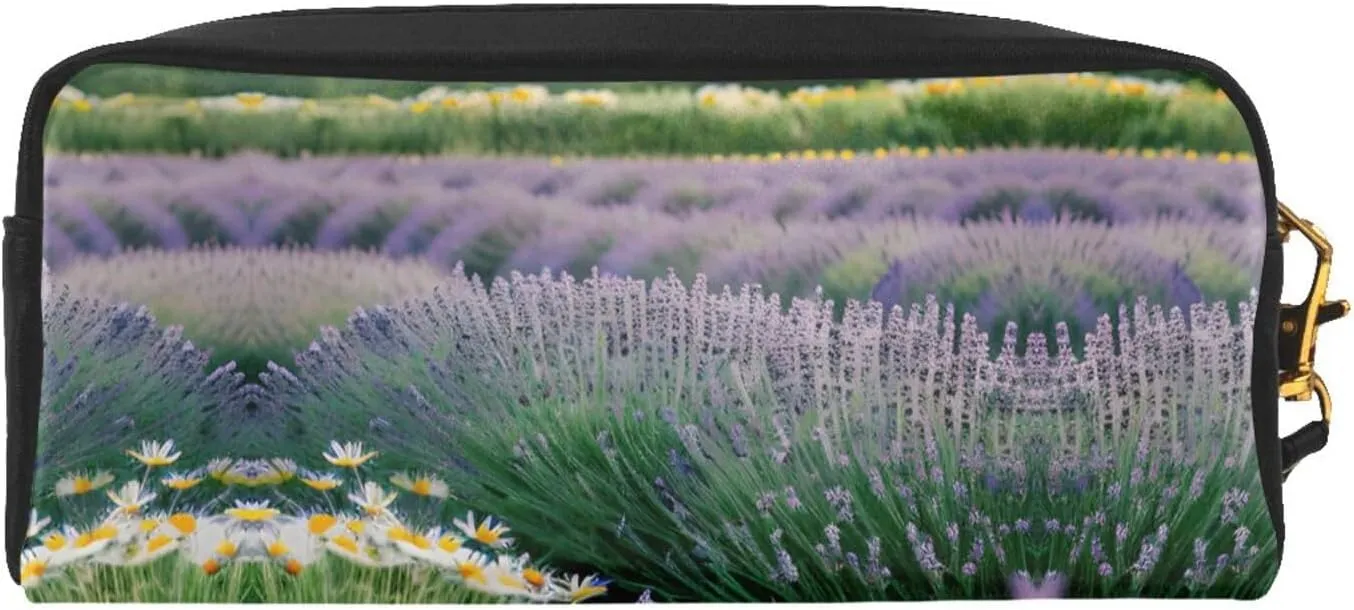 Lavender And Daisy Print Portable Makeup Bag,Travel-Friendly Design,Versatile Mini Makeup Pouchtion