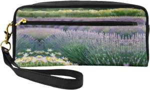 Lavender And Daisy Print Portable Makeup Bag,Travel-Friendly Design,Versatile Mini Makeup Pouchtion