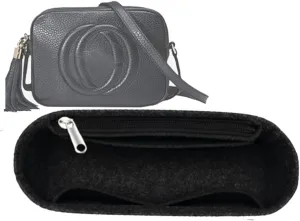 Lckaey Felt Purse Organizer For Disco Square Fringe Camera Bag Organize Organizer Liner Bag2027black 19 * 6 * 12cm