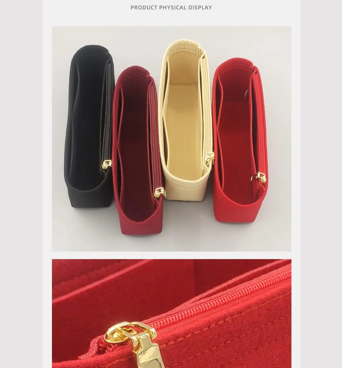 Lckaey Felt Purse Organizer For Disco Square Fringe Camera Bag Organize Organizer Liner Bag2027Claret19*6 * 12cm
