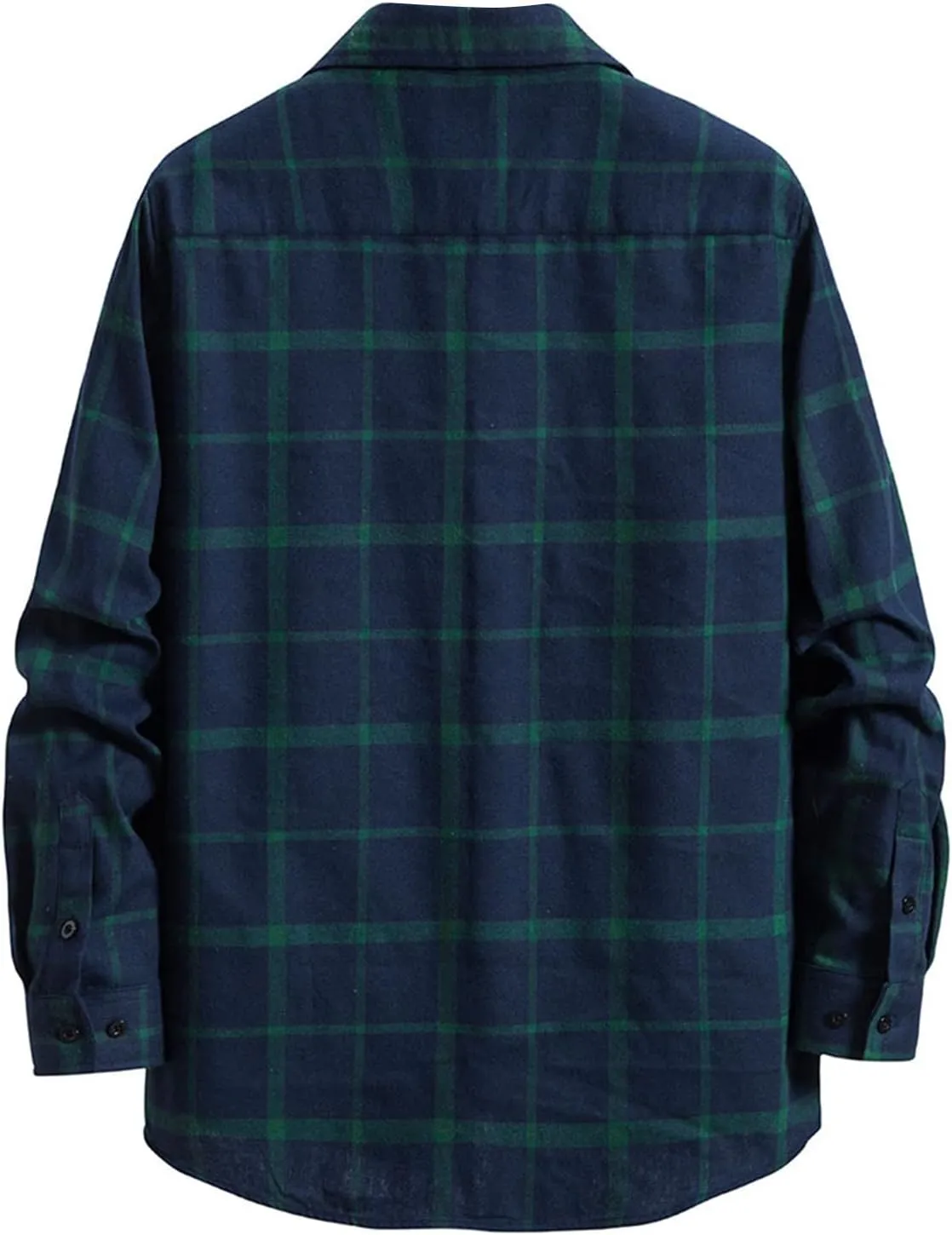 LCMTWX Men's Fleece Flannel Jackets Hooded Collar Long Sleeve Shirt Blouse Long Sleeve Button Up Fleece Plaid Shirts Coat
