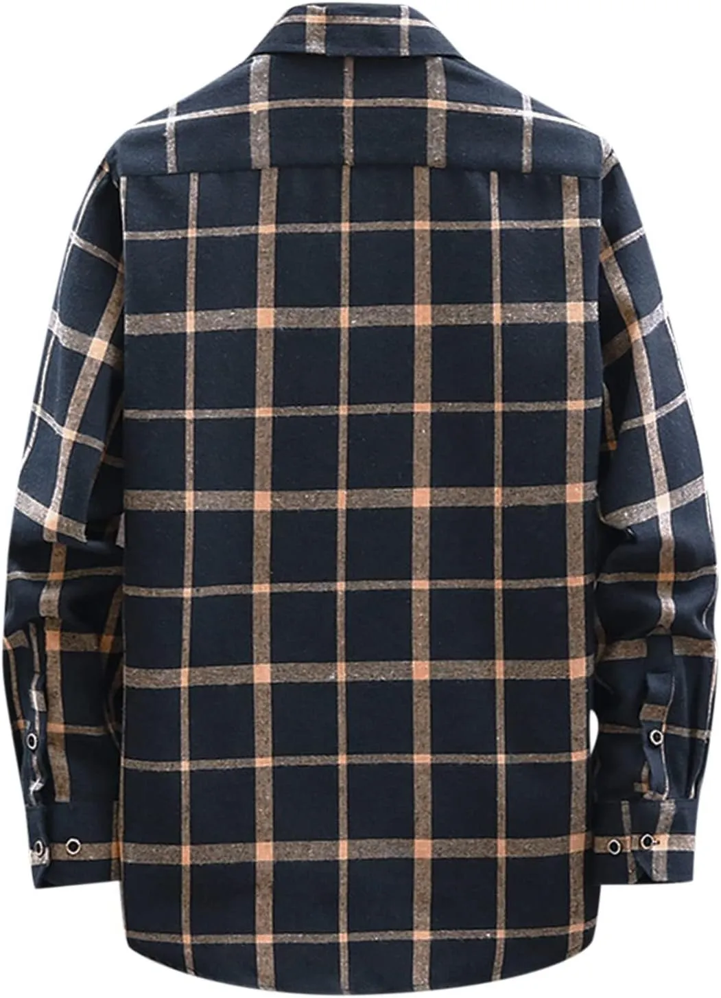 LCMTWX Men's Hooded Shirt Jacket Square Printing Lightweight Breathable Long Sleeve Lapel Formal Fleece Button Down Shirt