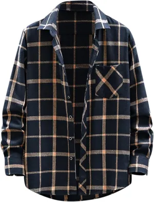 LCMTWX Men's Hooded Shirt Jacket Square Printing Lightweight Breathable Long Sleeve Lapel Formal Fleece Button Down Shirt