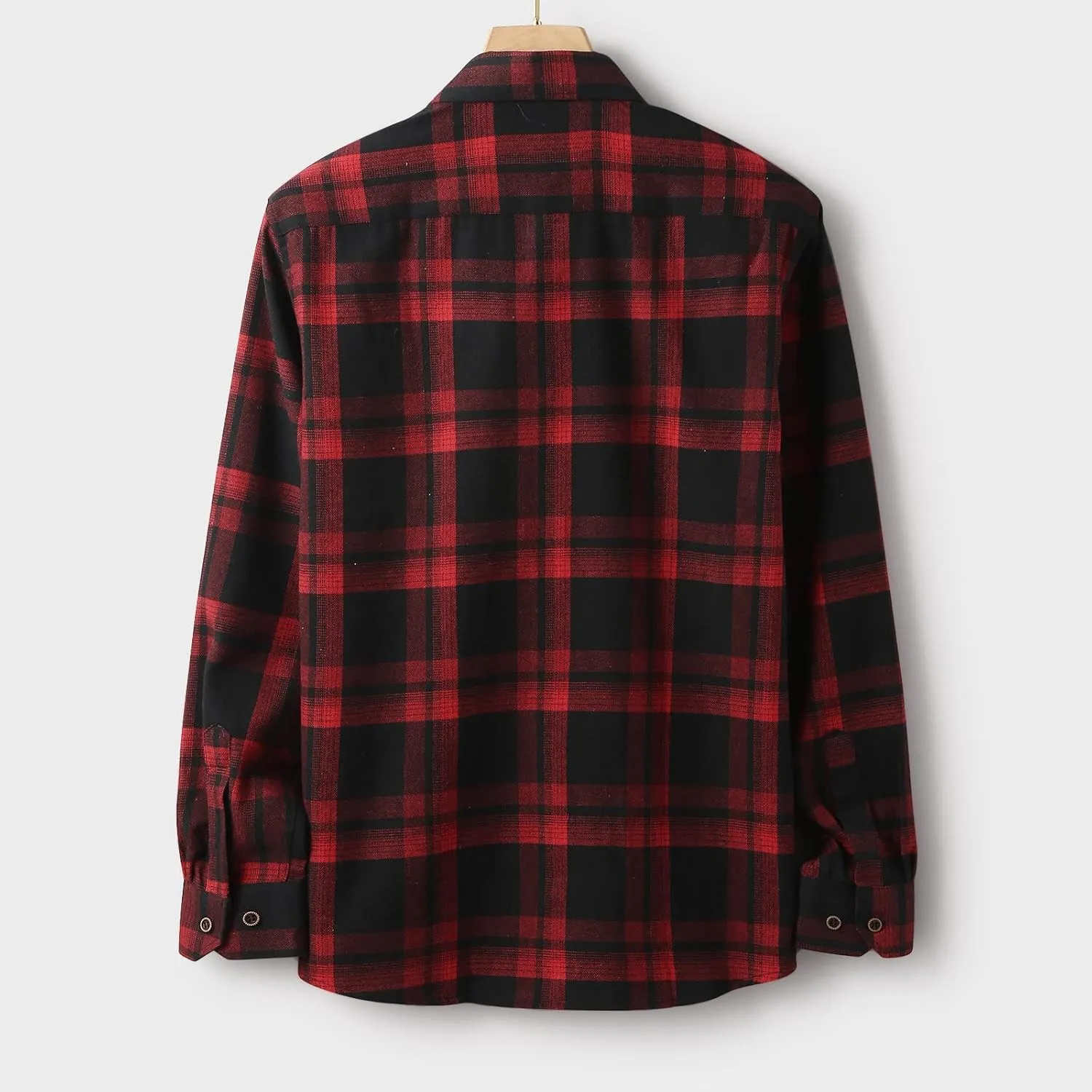 LCMTWX Men's Hooded Shirt Jacket Square Printing Lightweight Breathable Long Sleeve Lapel Formal Fleece Button Down Shirt