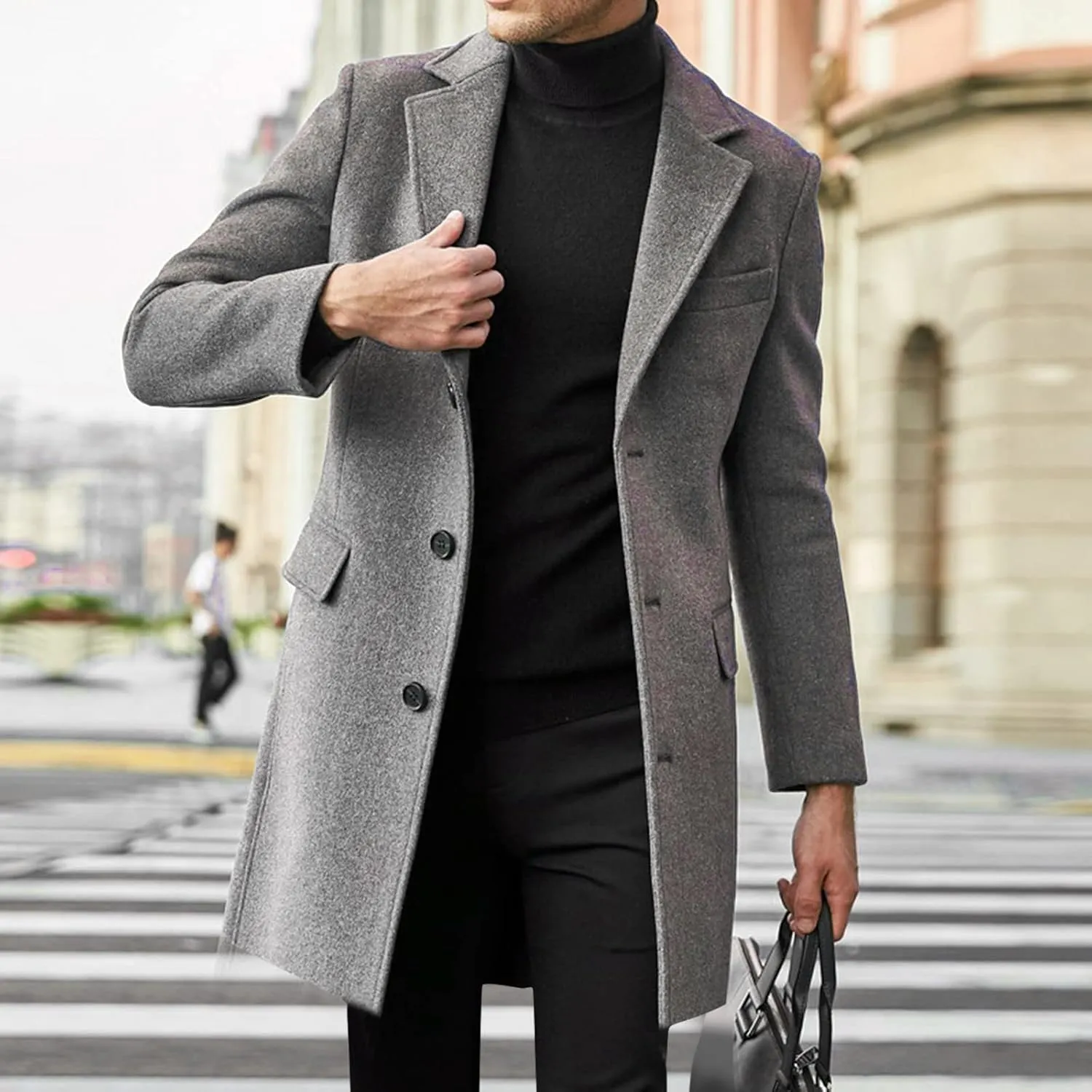 LCMTWX Winter Jackets for Men Jacket Stand Collar Knitted Splice Sweater Coat Casual Cardigan Stylish Outwear Winter