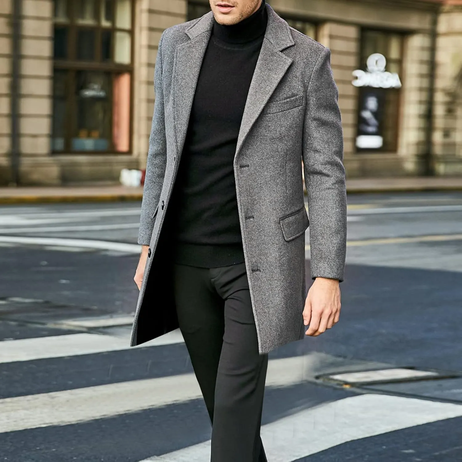 LCMTWX Winter Jackets for Men Jacket Stand Collar Knitted Splice Sweater Coat Casual Cardigan Stylish Outwear Winter