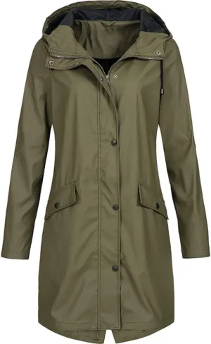 LCMTWX Womens rain coat winter Waterproof Windproof Outdoor Coat Plus Women's Coat Windbreaker Trench Coat Rain Jacket