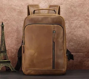 Leather Backpack for Men Leather Travel Backpack Handmade Leather Laptop Backpack