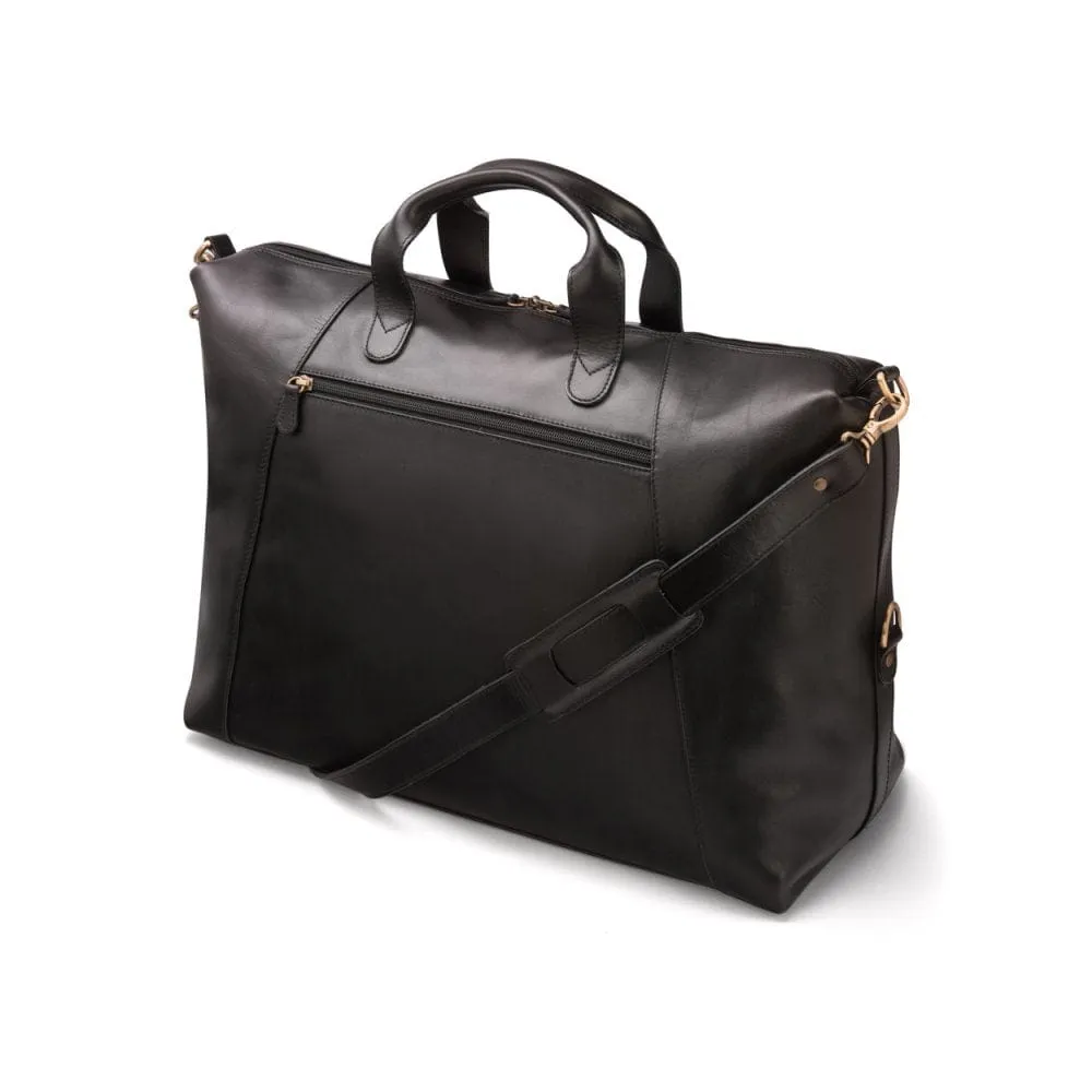 Leather Stafford Explorer Holdall - Black