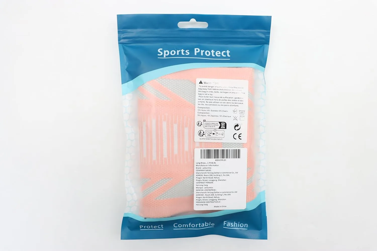 Leg Compression Sleeve 1 Pair Long Knee Braces for Women and Men Knee Support with Non Slip Silicone for Sports Running