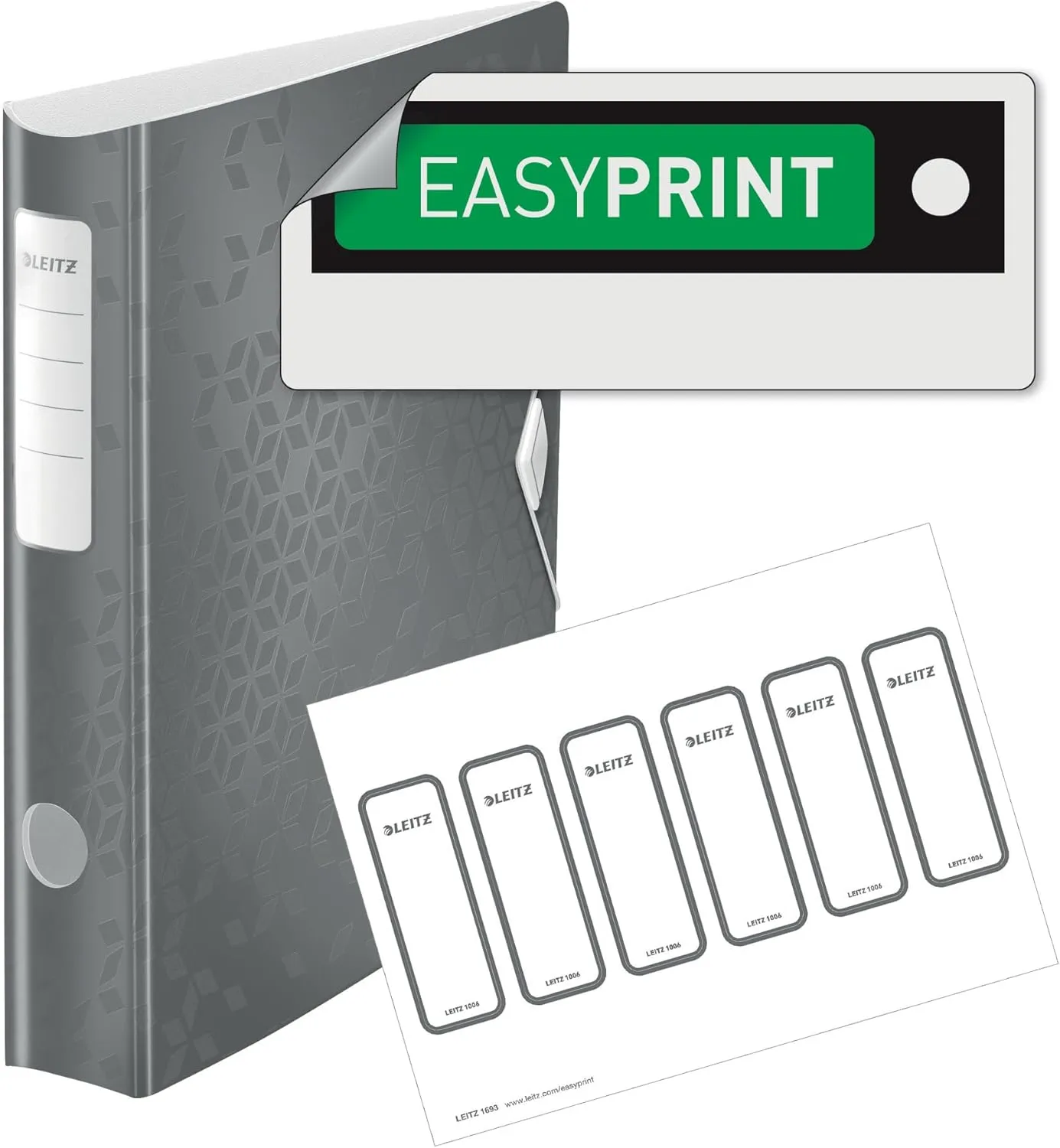 Leitz 11070054 A4 Lever Arch File Active, Curved Spine 65 mm Width, Elastic Fastening, Light Polyfoam, Wow Range, Green