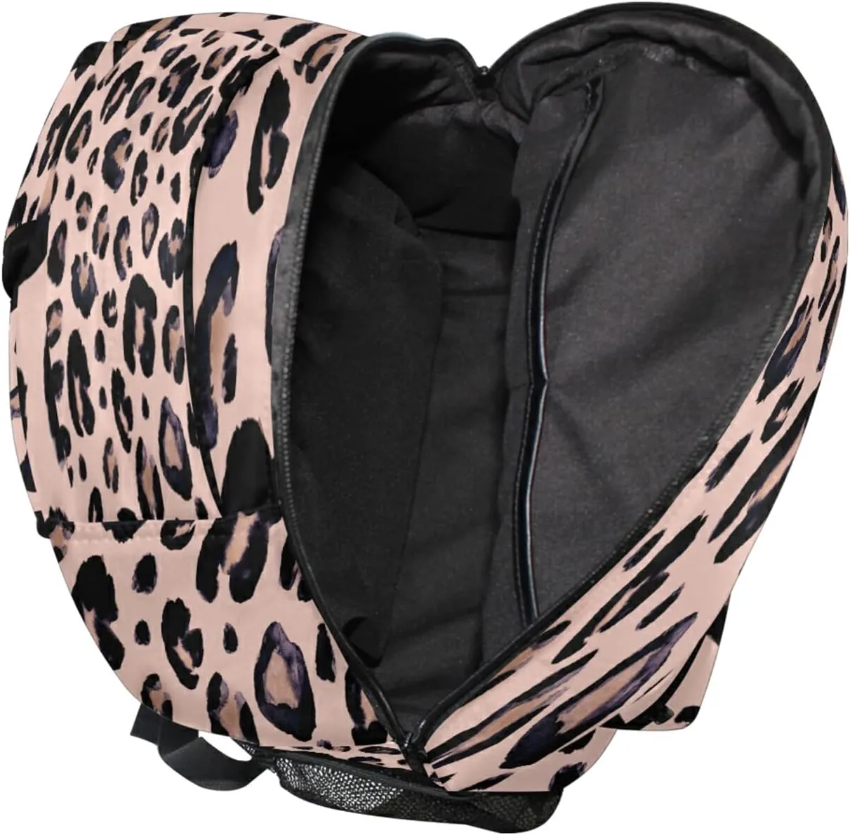 Leopard Print Cheetah Pink Backpack School Bags Bookbags for Teen Kids Travel Daypack One Size