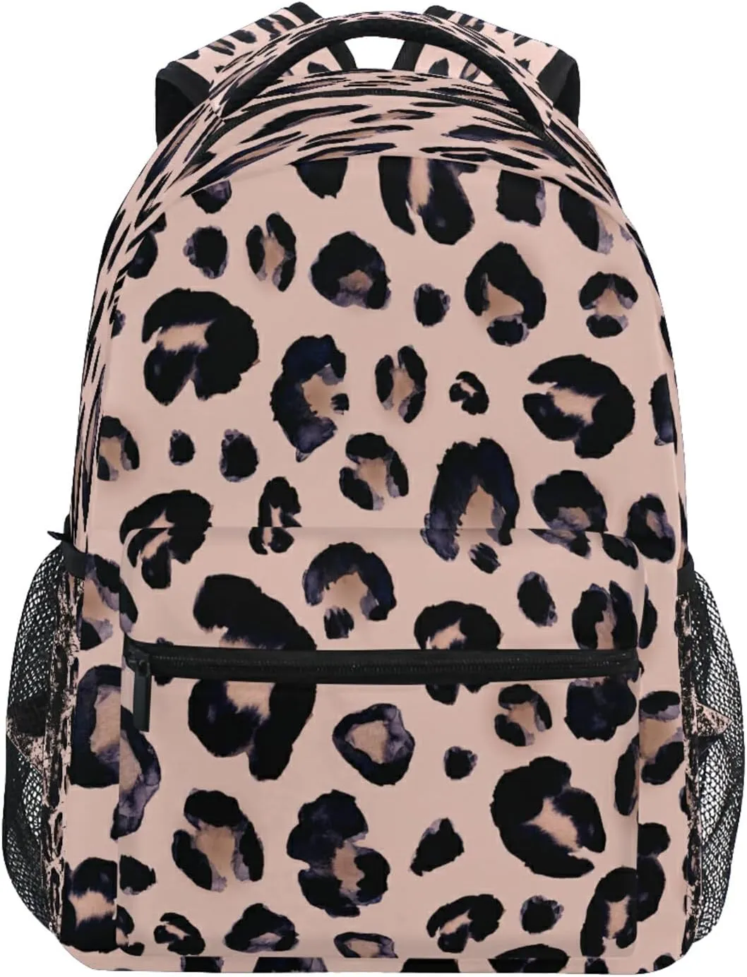 Leopard Print Cheetah Pink Backpack School Bags Bookbags for Teen Kids Travel Daypack One Size