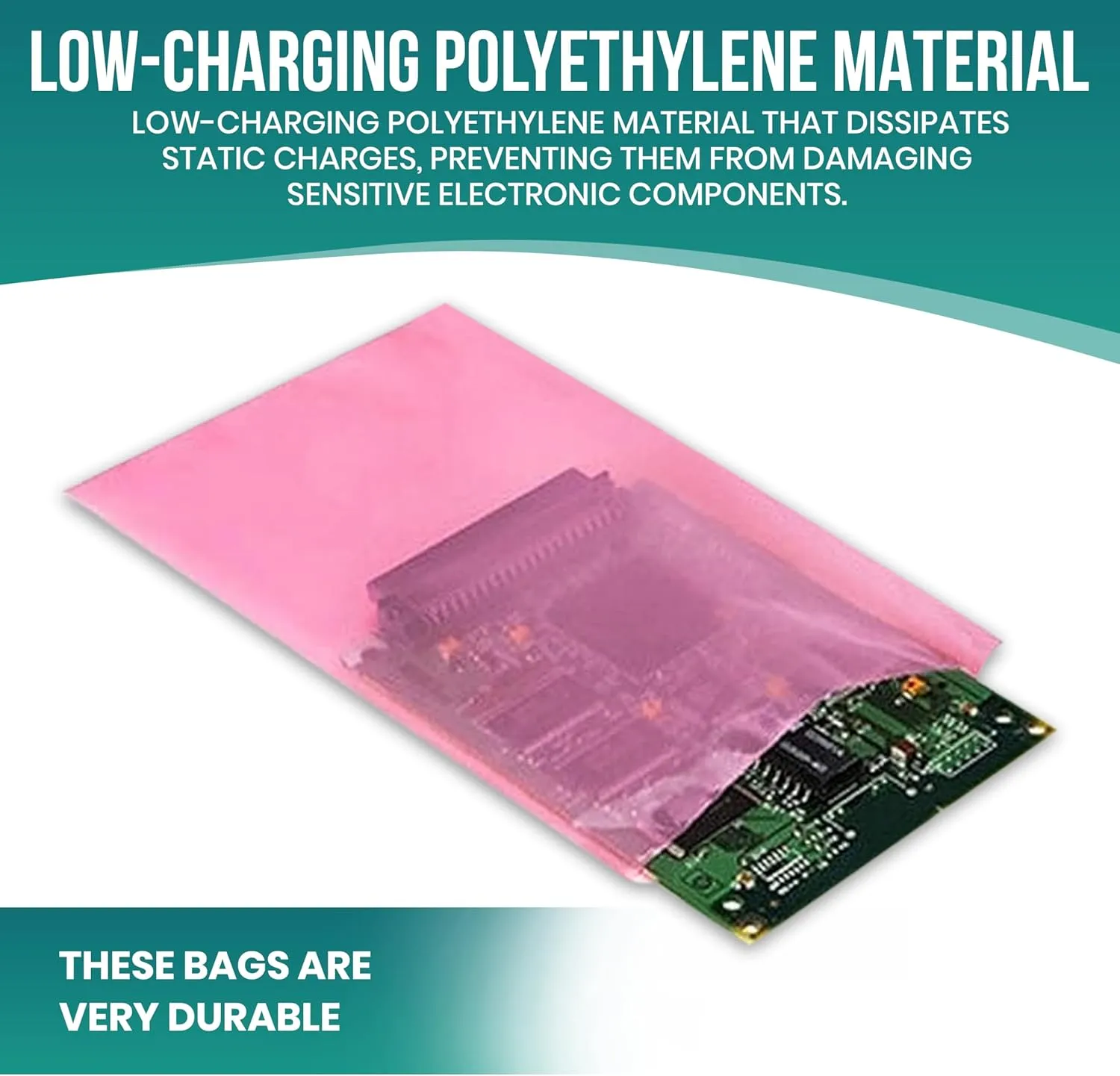 Levex - 15" x 18" (500 Count) 4 Mil Heavy Duty, Flat Open End Top Anti Static Plastic Poly Bags, Heat Sealable Bags for Travel, Storage, Electronics, Packaging & Shipping