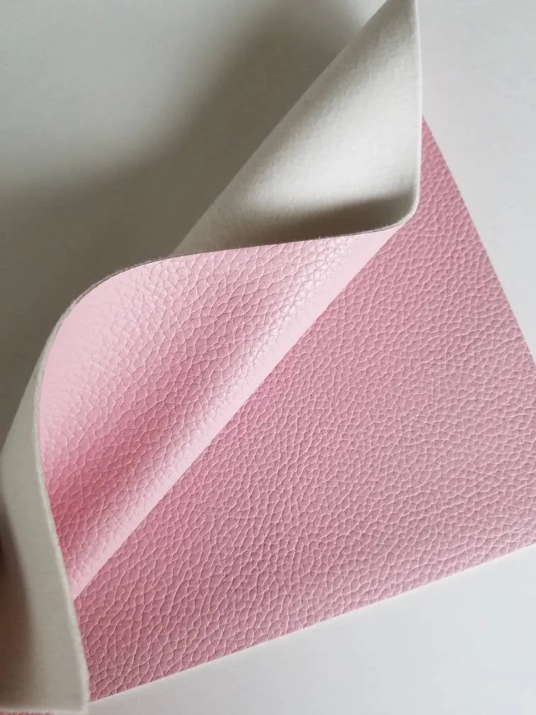 Light pink textured faux leather sheets, solid litchi pebbled leather fabric, for bows, earrings and more, A4 8x11 inch sheets  12359